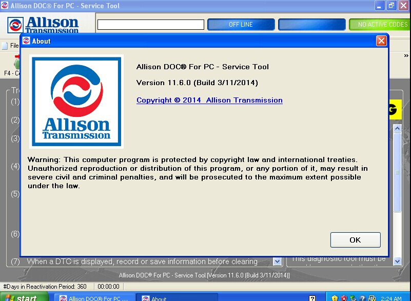 Universal Allison DOC for PC v 11+ 1 license key