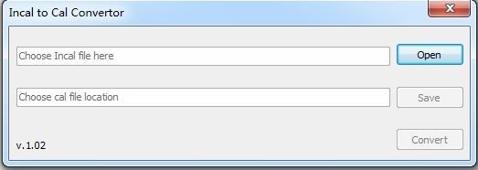Incal files to Cal convertor work for calterm